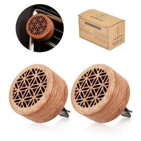 Kilostep 710323824541 Essential Oil Car Diffuser 2 Pcs Aromatherapy Wood With Vent Clip