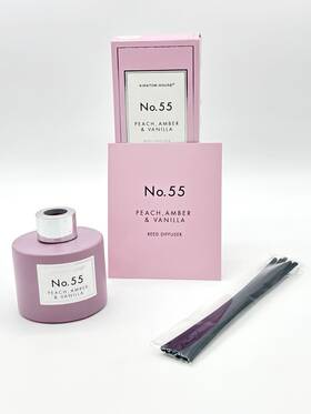 Kirkton House 061459597295 No 55 Reed Diffuser Peach Amber Vanilla Home Fragrance Gift New
