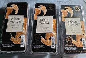 Koze Place 840797153844 Lot Of 3 Cozy Woods And Amber Wax Melts / 8 Per Pack Total 24 New
