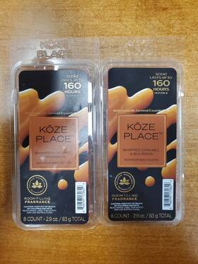 0629-6c Koze Place 840797170629 2 Packs Of 8 Melts Whipped Caramel And Bourbon Wax Rounds