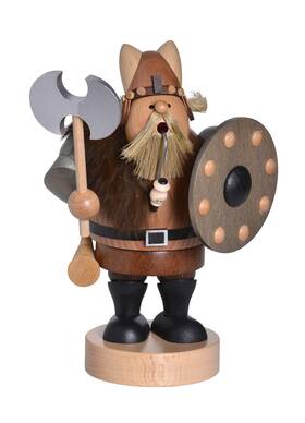 21455 Kwo Viking Warrior German Wood Christmas Incense Smoker Made In Germany 7inch