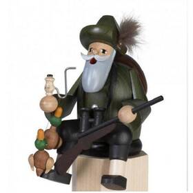 Ppt-011-0039 Kwo Sitting Duck Hunter Forester German Wood Christmas Incense Smoker Germany