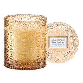 Ca0659wa-us09 La Jolie Muse Amber And Sandalwood Scented Candle Santal Himalayen