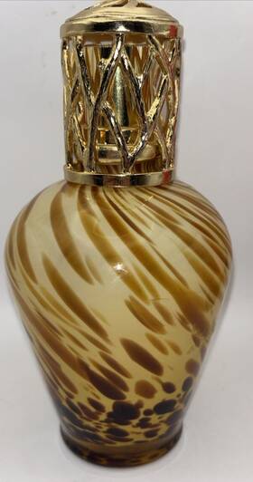 La-tee-da 767151502059 Rare Effusion Lamp Giraffe- Ivory With Brown Spots Twig Crown-gold