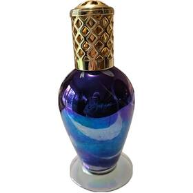 La-tee-da 767151505036 Fragrance Lamp Blue White Rose Swirl Color Burns Fragrant Alcohol