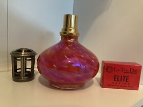 50272 La-tee-da Effusion Fragrance Lamp-glam Bead Antique Gold Crown
