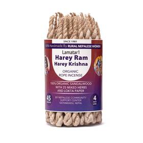 Sisnery104 Lamatar1 Hare Ram Krishna Rope Incense 50 Pack Burning Gently With A Natural Wick
