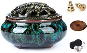 Lamdawn 751940322058 Ceramic Incense Burner With Stick Holder Insulation Use For O