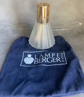 3658 Lampe Berger 127290030580 Maison Paris Cone Diamond Frosted Glass Lamp Gold Top No.