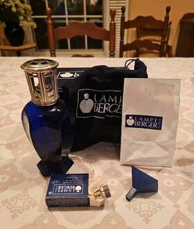 Lampe Berger 187290035985 Read Athena Royal Blue Cobalt Catalytic Oil Burner Scent France