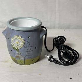 4g24 Lang Electric Melting Post Wax Warmer White Daisy 2007 Tim Coffey Artwork