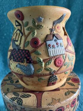 80152201 Lang Birdhouses Tart Burner Ellen Stouffer Life Is A Song In Original Box