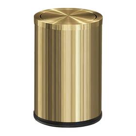 Leasylife 607633580239 Small Trash Can With Flipping Lid Gold Bathroom Garbage 2.4g