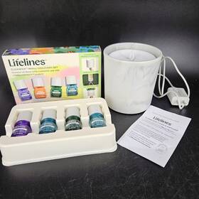 Lifelines 810076210841 Flameless Candle Diffuser Set Clickwick Essential Oils Aromatherapy