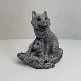21714 Lisa Parker Ch Wolf Incense Cone Burner Holder. Gothic. 5 Inches
