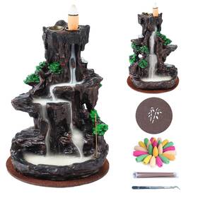 Llmrr 710436922769 Incense Burner Backflow Holder 2 Sides Waterfall Cone Wit