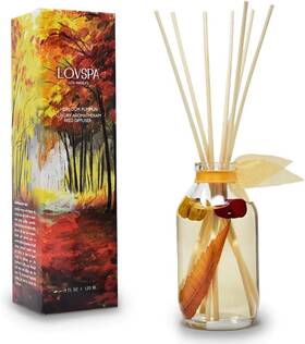 Lovspa 445050137185 Reed Diffuser Set Heirloom Pumpkin Scented Oil With Sticks Hom
