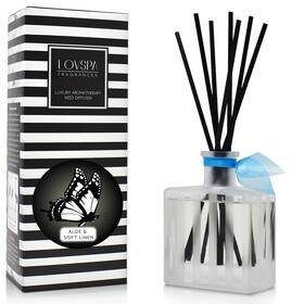 Lovspa 688039942753 Aloe And Linen Reed Diffuser Set - Clean Scent For Home With Long Last