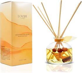 Lovspa 744110272390 Reed Diffuser Set Pumpkin Vanilla Chai Scented Oil With Sticks