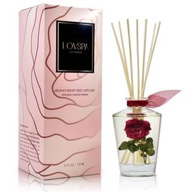 Lov-520 Lovspa Purify Rosewater Reed Diffuser Oil Scented Sticks Gift Set A Blooming Bouquet