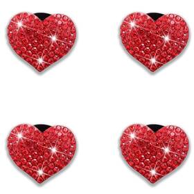 Lumxzxxj056re Luminuti 4 Pcs Bling Heart Air Vent Clips Crystal Diamond 1.76 Ounce Pack Of 1 Red