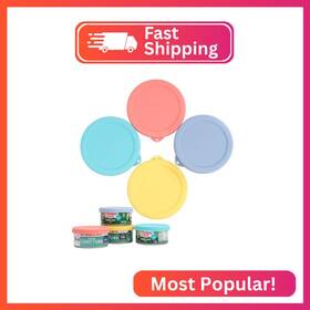 Lckltuna-12oz-4p Luvcosy 4pcs 4-inch Silicone Tuna Can Lids For 12oz Bumble Bee Chicken Of The Sea St