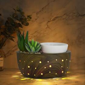 Luxarapy 749755128743 Ceramic Wax Melt Warmer With Japanese Design 4-in-1 Electric