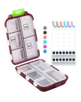 Mc-01 M Muchengbao Travel Pill Organizer Pocket Pharmacy With 3 Types Of Label
