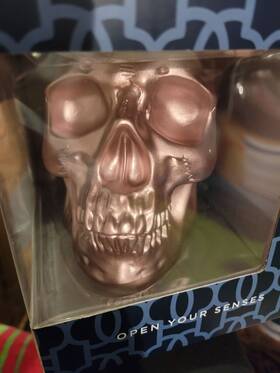 Mahli 680079010935 Skull Aroma Diffuser With Lavender Oil Rose Gold Nib Mahli 680079010935 Skull Aroma Diffuser With Lavender Oil Rose Gold Nib