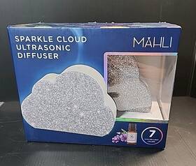 Mahli 680079011208 Sparkle Cloud Ultrasonic Diffuser Lavender Oil And Led Lights New In Box Mahli 680079011208 Sparkle Cloud Ultrasonic Diffuser Lavender Oil And Led Lights New In Box