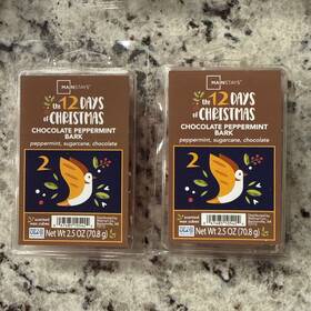 Mainstays 047485105424 Mainstay Wax Melts 12 Days Of Christmas Chocolate Peppermint Bark Lot 2