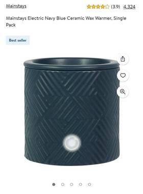 Mainstays 049696732031 Electric Ceramic Wax Warmer Navy