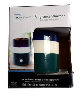 Mainstays 049696732116 Fragrance Warmer Tri-color Ceramic Striped Electric Wax Melter New