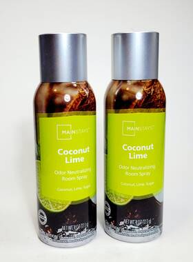 Mainstays 721366024041 Cotton Lime Odor Nutralizing Room Spray Pack 2