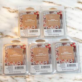 Mainstays 721366025451 5pc Lot Scented Wax Cubes Melts 1.25oz Apple Buttered Rum X5