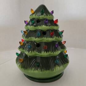 Mainstays 721366025734 Ceramic Christmas Tree Electric Wax Warmer 7x5 Inch