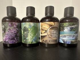 Mainstays 843283125790 4 Mainstay Fragrance Oil Bundle 5oz Lilac Gdn Rain Hidden Springs Hazelnut