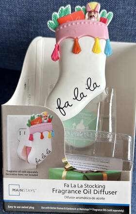 Mainstays 843283151683 Fa La Stocking Christmas Fragrance Oil Diffuser New Holiday Plug-in