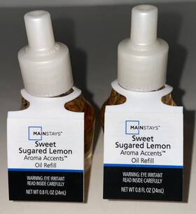 Mainstays 843283161460 2 Sweet Sugared Lemon Aroma Accents Fragrance Plug Oil Refills
