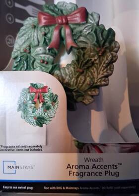 Ms4419175259 Mainstays Christmas Wreath Accents Fragrance Plug In Holiday Decor Mainstay Aroma New