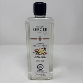 415022 Maison Berger Lampe Amber Powder Oil Refill 33.8 Oz Fragrance 1 Liter Large