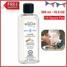 415361 Maison Berger Lampe 16.9 Ounces Pure White Tea Refill Home Fragrance Oil Made In France