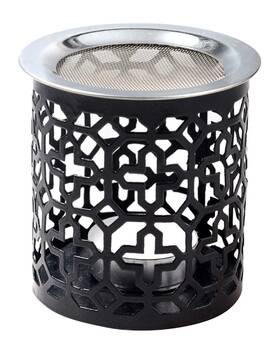 Mamemi 054678995942 Black Iron Incense Burner With Sieve Height 3.15 Inch Handmade For Burning Inc