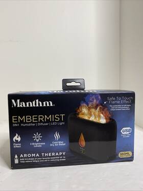 Manthm 842100111947 Flame Diffuser Humidifier Fireplace Timer Embermist Aroma Therapy Bedtime Or Spa