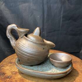 Manufacturer 726084925755 New Tradition Chinese Brew Tea Backflow Incense Burner Ge Kiln Ceramic