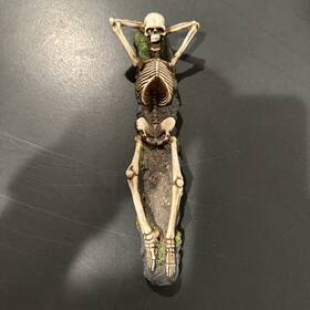Marka Gallery 249451506676 Vintage 2003 12 Inch Skeleton Incense Burner Holder Hand Painted