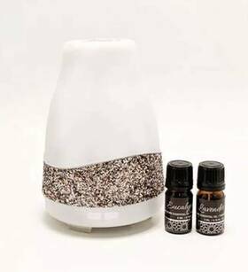 5014-24 Menards Color Essence Aromas Embellished Aromatherapy Essential Oil Diffuser 2 Oils