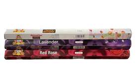 Metromilan 964000799741 Amber And Lavender Red Rose Long Incense Sticks 10 Each Box 3