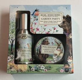 Rcs335 Michel Design Works Garden Party Travel Gift Set Room Spray And Candle Tin