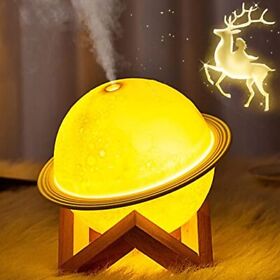 Moon Lamp Cool Mist Humidifier For Bedroom 3-in-1 Galaxy Ultrasonic